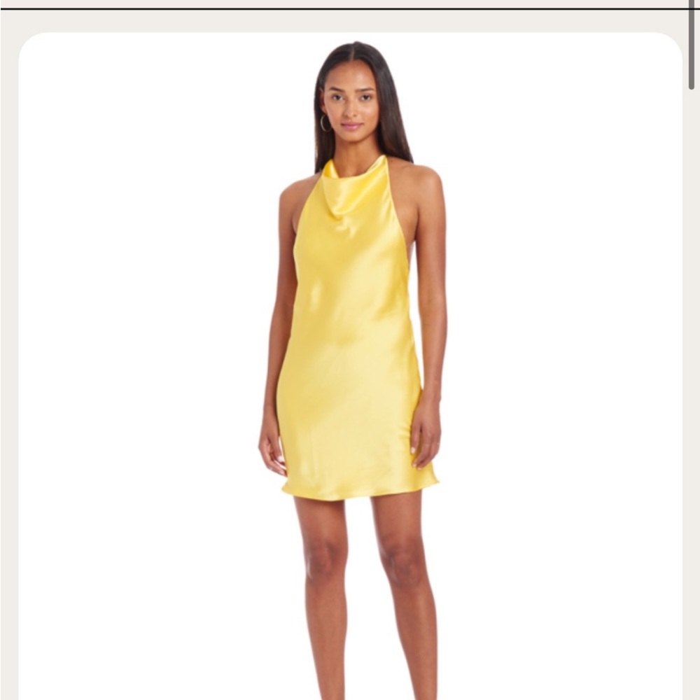 Amanda uprichard, NWT yellow satin dress